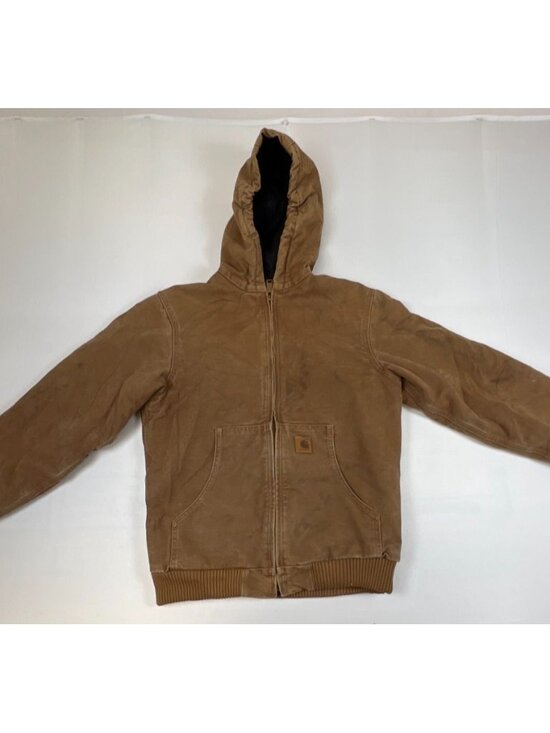 Carhartt Other - Vintage 2009 Carhartt Youth XL Active Jacket YJ130 BRN Quilted Lined Brown